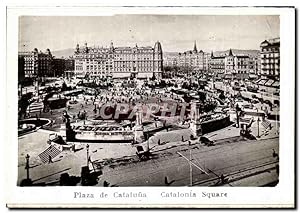 Carte Postale Semi Moderne Barcelona Plaza de Cataluna Catalonia Square