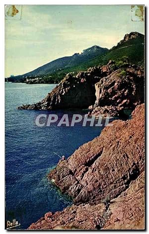 Carte Postale Ancienne La Corniche d'Or Les Calaques Rouges Du Trayas Le Pic Aurele Et Le Cap roux