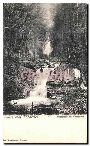 Carte Postale Ancienne gruss vom Kochelsee Wasserfall am Kesselberg