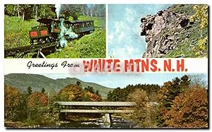 Carte Postale Ancienne white Mountains NH Train