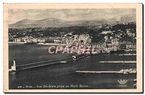 Carte Postale Ancienne Nice vue générale prise du Mont Boron