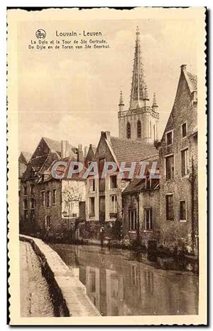 Carte Postale Ancienne Louvain Leuven La Dyle Et La Tour De Ste Gertrude