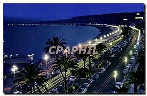 Carte Postale Ancienne Nice La Nuit Promenade des Anglais