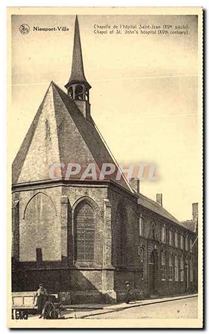 Carte Postale Ancienne Nieuport Ville Chapelle de l'Hospital Saint Jean