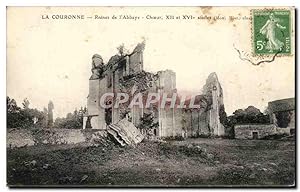 Carte Postale Ancienne La Couronne Ruines de l'Abbaye Choeur
