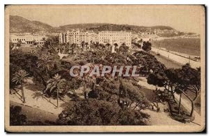 Carte Postale Ancienne Cote d'Azur Artistique Nice vue générale Des Jardin Albert