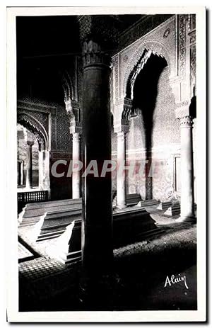 Carte Postale Ancienne Marrakech Les Tombeaux Saadiens Salle des douze colonnes Maroc
