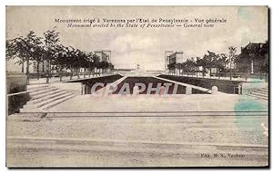 Carte Postale Ancienne Monument erige a Varennes par I'Etat de Pensylvanie vue générale erected t...