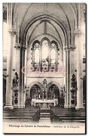 Carte Postale Ancienne Pelarinage da Calvaire de Pontchâteau Intérieur de la Chapelle
