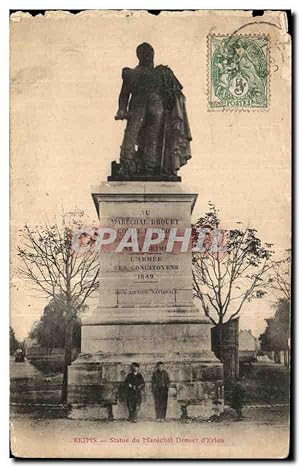Carte Postale Ancienne Reims Statue du Marechal Drouet d'Erion