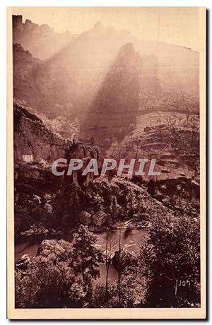 Carte Postale Ancienne Gorges Du Tarn a la sortie du Cirque des Baumes