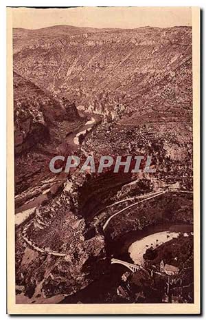 Carte Postale Ancienne Gorges Du Tarn Causse Mejean Canon du Tarn et cirques de Saint Chely et Po...
