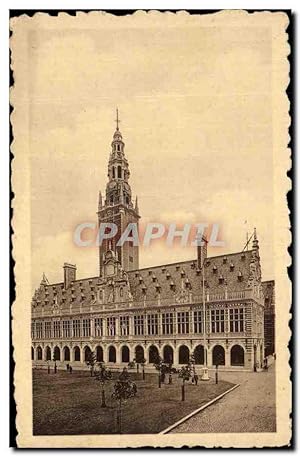 Carte Postale Ancienne Louvain Bibliotheque de l'Universite Façade Principale