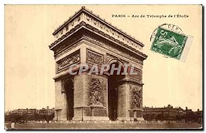 Carte Postale Ancienne Paris Avc de Triomphe de l'Etolle
