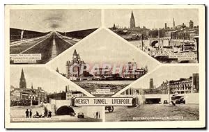 Carte Postale Ancienne Mersey Tunnel Liverpool