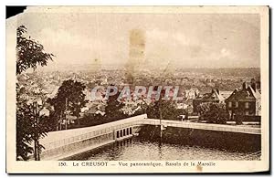 Carte Postale Ancienne Le Creusot vue Panoramique Bassin De La Marolle