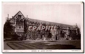 Carte Postale Ancienne Oxford St Johns College