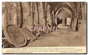Carte Postale Ancienne Ruines De L'Abbaye De Villers Couloir du Cloître et Escalier