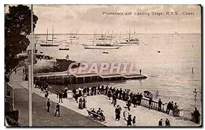 Carte Postale Ancienne Promenade and Landing Stage Cowes