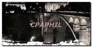 Carte Postale Ancienne Luxemborg La Nuit Pont Adolphe Avec Siege Du Plan