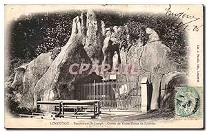 Carte Postale Ancienne Longuyon Pensionnat St Joseph Grotte De Notre Dame De Lourdes