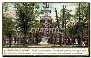 Carte Postale Ancienne Philadelphia Independence Hall Fronting On Independence Square Between