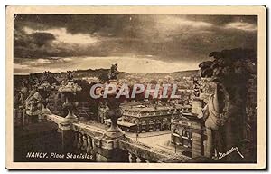 Carte Postale Ancienne Nancy Place Stanislas la Coquette vue prise de la lerraese du Grand Hôtel ...