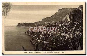 Carte Postale Ancienne Monte Carlo vue De Roquebrune