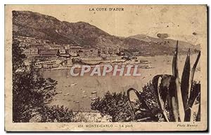 Carte Postale Ancienne La Cote D'Azur Monte Carlo Le Port