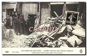 Reproduction Paris Les Zeppelins Sur Crimes Odieux Des Pirates Boches