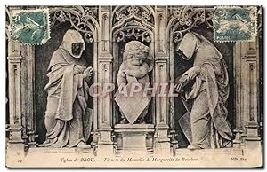Carte Postale Ancienne Eglise de Brou Figures de Mausolee de Marguerite de Bourbon
