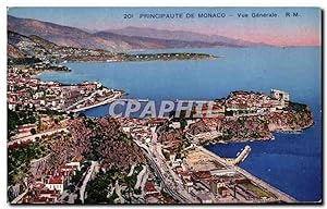 Carte Postale Ancienne Principauté De Monaco vue générale