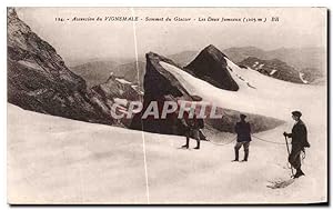 Carte Postale Ancienne Ascension Du Vignemale Sommet Du Glacier Les Deux jumeaux Alpinisme