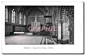 Carte Postale Ancienne Bruges Chapelle du St Sang Intérieur