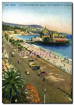 Carte Postale Ancienne Nice La Promenade des Anglais et le Casino de La Jetée