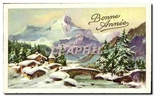 Carte Postale Ancienne Fantaisie Bonne année