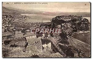 Carte Postale Ancienne Monaco Monte Carlo vue générale