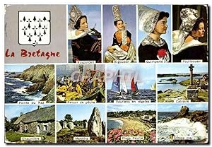 Carte Postale Moderne La Bretagne Coiffes Folklore Costume