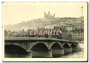 Carte Postale Ancienne Lyon Le Pont du Change et la Colline de Fourvieres