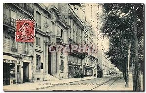Carte Postale Ancienne Neuilly sur Seine Avenue de Neuilly et la Banque de France