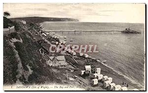 Carte Postale Ancienne Sandown The By And Pier