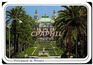 Carte Postale Moderne Reflets La Cote D'Azur Monte Carlo Les Jardins et le Casino