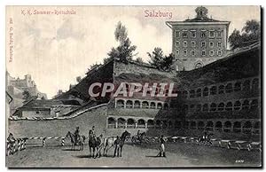 Carte Postale Ancienne Salzburg KK Sommer Reitschule Chevaux Hippisme