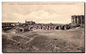 Carte Postale Ancienne Cordoba Vista générale générale del Puente Romano Y Castillo de La Calahor...