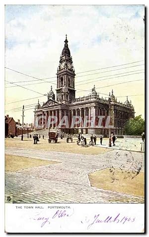 Carte Postale Ancienne The Town Hall Portsmouth
