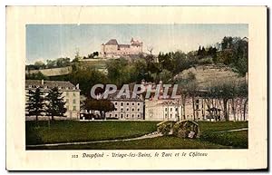 Carte Postale Ancienne Dauphine Uriage les Bains le Parc et le Château