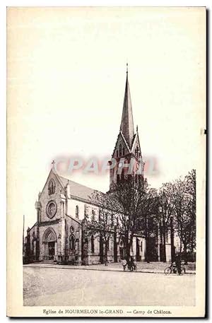 Carte Postale Ancienne Mourmelon Le Grand Eglise de Camp de Chalons