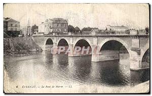 Carte Postale Ancienne Epernay Le Pont de Marne