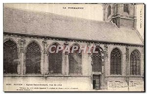 Carte Postale Ancienne Rouen Eglise Saint Godard vue de Cote