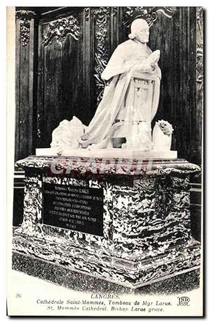 Carte Postale Ancienne Langres Cathédrale Saint Mammes Tombeau de Mgr Larue